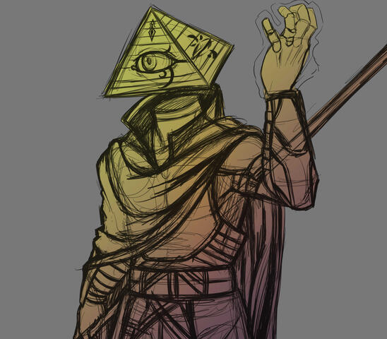 DND Character Sketch - Gradient Color